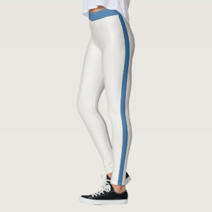 Personalisierte Damen-Neutrale, gedämpfte blaue At Leggings