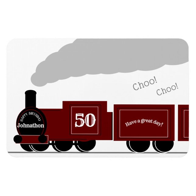 Personalisierte Dampfbahn Magnet (Horizontal)