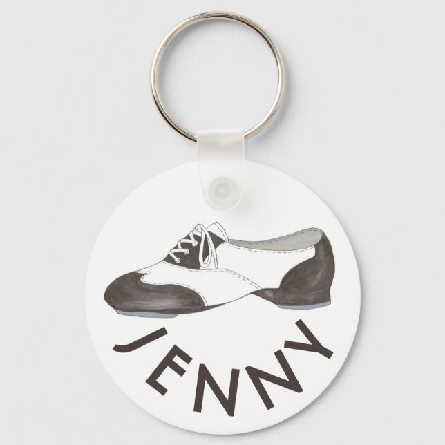 Personalisierte Dance Teacher Gift Stach Oxford Sh Schlüsselanhänger (Vorderseite)