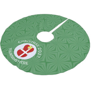 Personalisierte dänische Engel-Weihnachtsflagge Polyester Weihnachtsbaumdecke