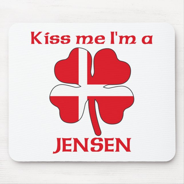Personalisierte dänische küssen mich, den ich mousepad (Vorne)