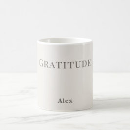 Personalisierte Dankbarkeit – Minimalistisches Typ Kaffeetasse