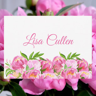 Personalisierte Dankeskarten mit Aquarell-Rosen-Pf Mitteilungskarte