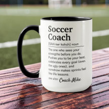 Personalisierte Danksagung für Fußballtrainer-Defi