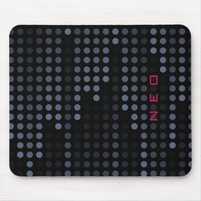 Personalisierte Dark Polka Dots Matrix gemustert Mousepad (Vorne)