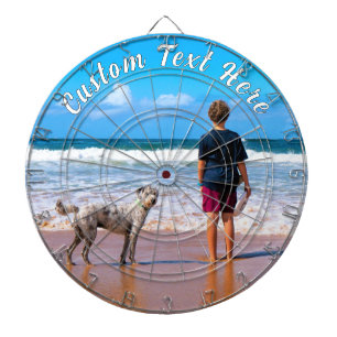 Personalisierte Dartboard mit eigenem Foto und Tex Dartscheibe