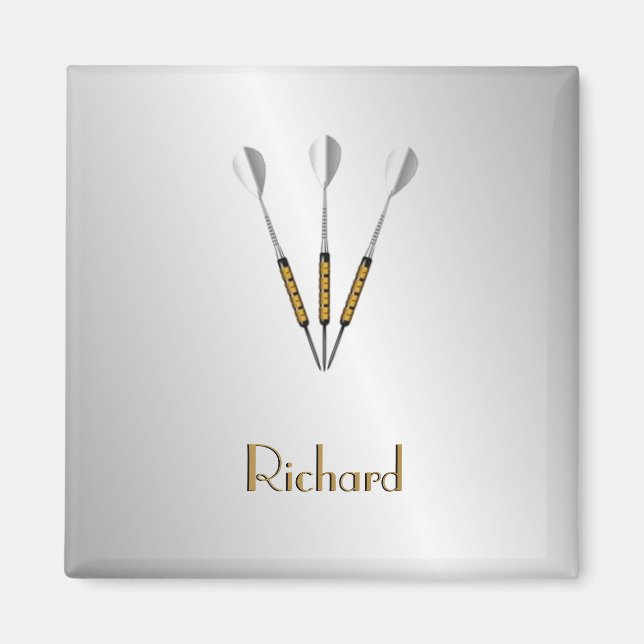 Personalisierte Darts/Monogramm Magnet (Vorne)