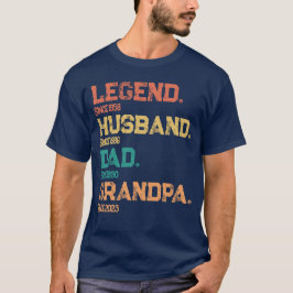 Personalisierte Daten - Legende Husband Vater Opa T-Shirt