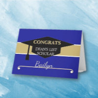 Personalisierte DEAN'S LIST Stipendiat Glückwunsch