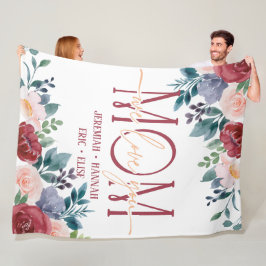 Personalisierte Decke für die Mama mit Blume aus R