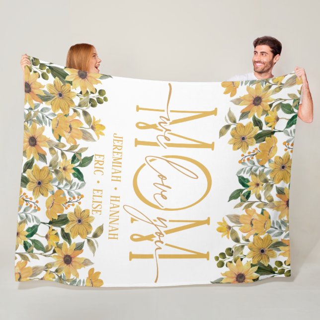 Personalisierte Decke für die Mama mit Blume aus R (Beispiel)