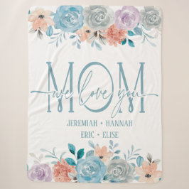 Personalisierte Decke für die Mama mit Blume aus R Sherpadecke