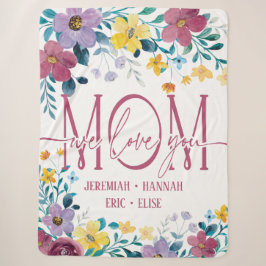 Personalisierte Decke für die Mama mit Blume aus R Sherpadecke