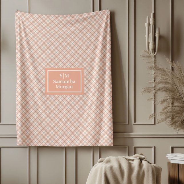 Personalisierte Decke Klassischer Korallen-Grau-St (Personalized Blanket Classic Coral Grey Style)