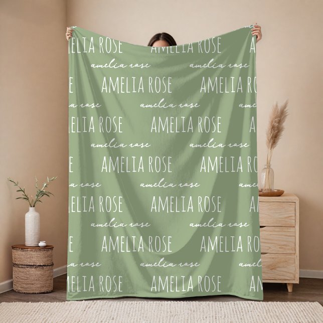Personalisierte Decke mit Namen als Geschenk für n (Custom Name Blanket Cozy Birthday Gift for her, Custom Name Blanket Gift for Kids and Babies)