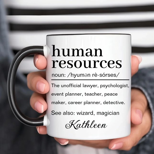 Personalisierte Definition der Personalabteilung Tasse (Von Creator hochgeladen)