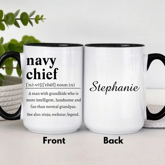 Personalisierte Definition eines Navy Chief Tasse (Von Creator hochgeladen)