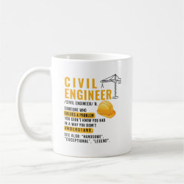 Personalisierte Definition für Bauingenieur Lustig Kaffeetasse