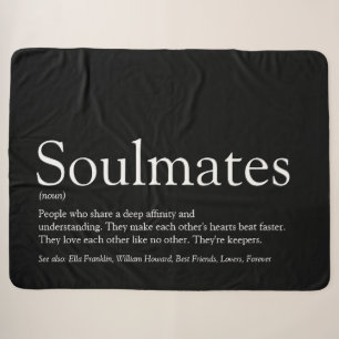 Personalisierte Definition von Soulmates in Schwar Sherpadecke