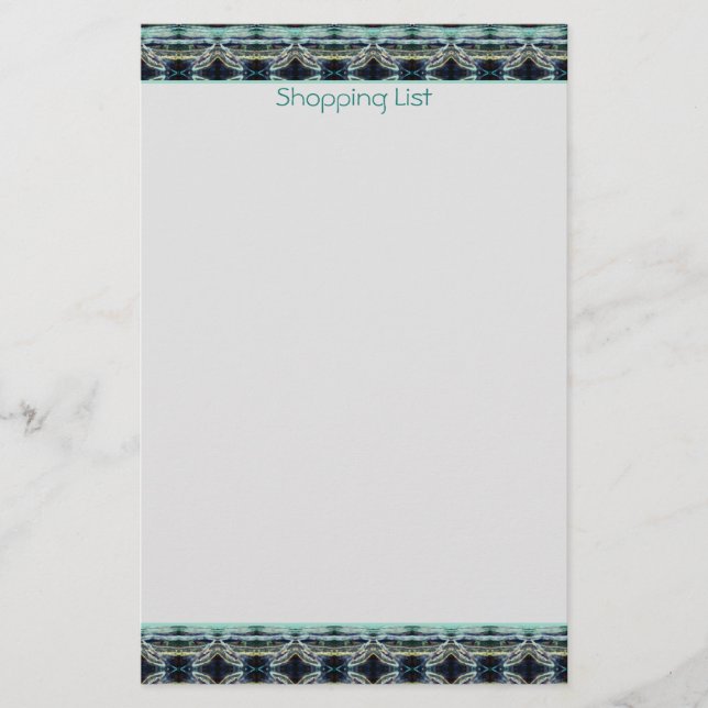 Personalisierte Dekorationsliste Briefpapier (Vorderseite)