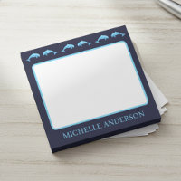 Personalisierte Delfin-Post-it-Notizen mit Namen