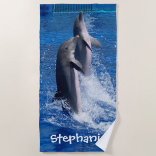 Personalisierte Delphine Strandtuch