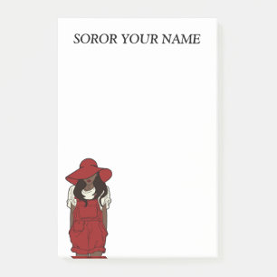 Personalisierte Delta-Studentinnenverbindung Post-it Klebezettel