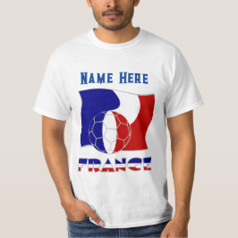Personalisierte der französischen Fußball-Flagge T-Shirt