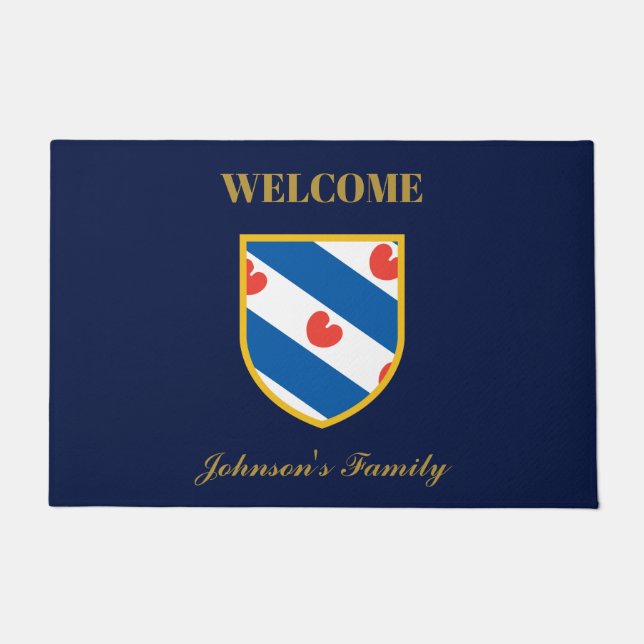 Personalisierte der Friesland-Flagge Fußmatte (Vorderseite)