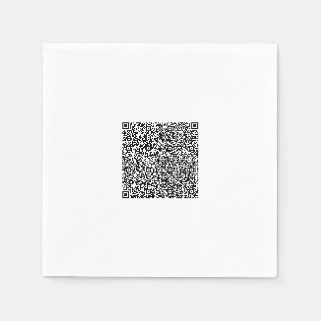 Personalisierte Design-Farb-QR-Code-Servietten Serviette (Vorderseite)