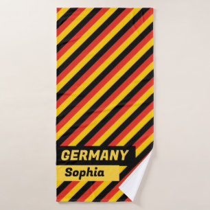 Personalisierte deutsche Flagge Badhandtuch Set