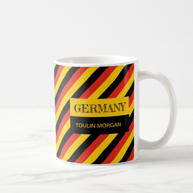 Personalisierte deutsche Flagge Kaffeetasse (Rechts)