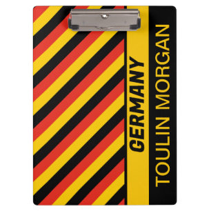 Personalisierte deutsche Flagge Klemmbrett