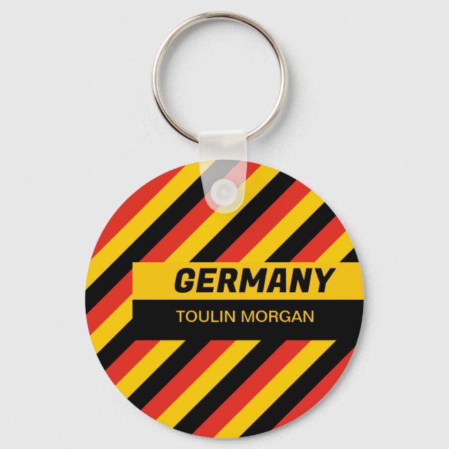 Personalisierte deutsche Flagge Schlüsselanhänger (Vorderseite)