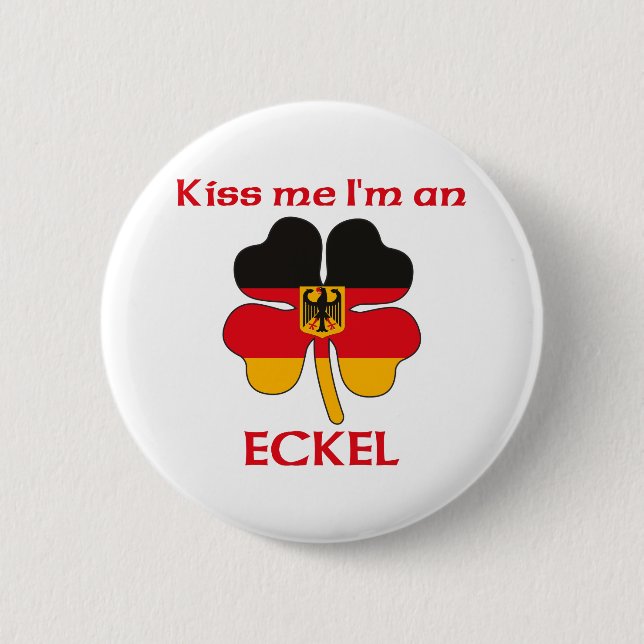 Personalisierte deutsche küssen mich, den ich button (Vorderseite)