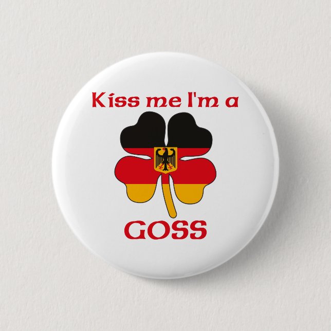 Personalisierte deutsche küssen mich, den ich Goss Button (Vorderseite)