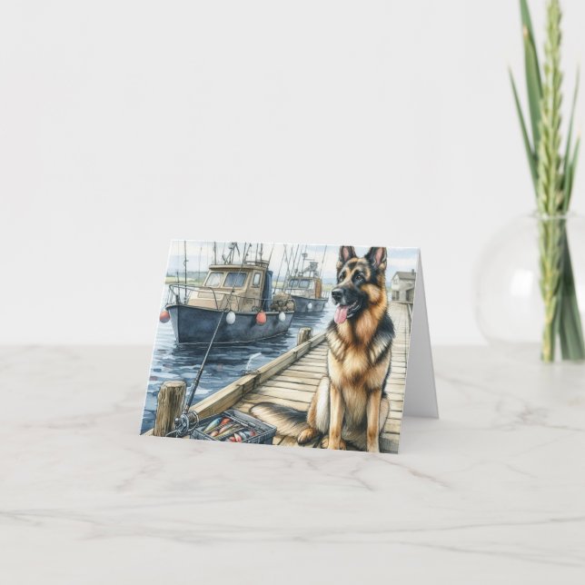 Personalisierte Deutsche Schäferhundekarte Karte (Vorderseite)