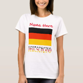 Personalisierte Deutschland-Flagge-Erbe-Frauen T-Shirt