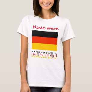 Personalisierte Deutschland-Flagge-Erbe-Frauen T-Shirt