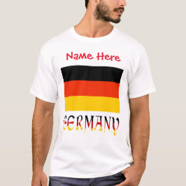 Personalisierte Deutschland-Flagge-Erbe Herren T-Shirt