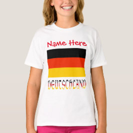 Personalisierte Deutschland-Flagge Heritage Mädche T-Shirt