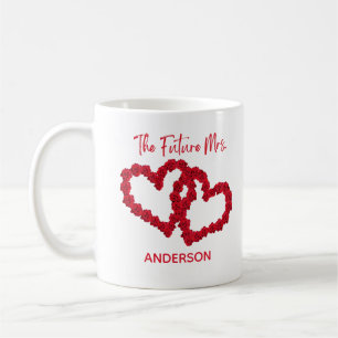 Personalisierte Die zukünftige Mrs. Verlobungsgesc Kaffeetasse