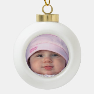 Personalisierte digitale Fotoverzierung des SÜSSEN Keramik Kugel-Ornament