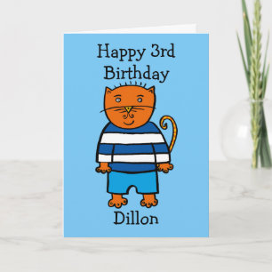 Personalisierte Dillon die Katze Karte