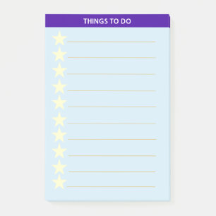 Personalisierte Dinge, die man tun kann, Sterne Post-it Klebezettel