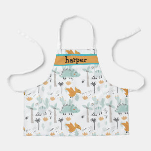 Personalisierte Dinosaurier-Druck-Kinder-Schürze Schürze