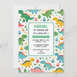 Personalisierte Dinosaurier Geburtstagsparty Einla Einladung