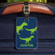 Personalisierte Dinosaurier-Gepäckmarke für Kinder Gepäckanhänger (Front Insitu 2)