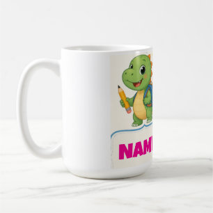 Personalisierte Dinosaurier-Kinder-Rückkehr-zur-Sc Kaffeetasse