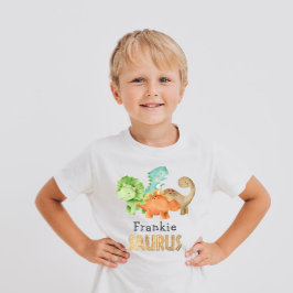 Personalisierte Dinosaurier Kinderdusche Baby T-shirt